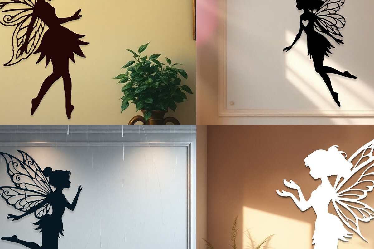 Σετ των 2 Intra απο ξύλο plywood 3mm-4mm πάχος – Πακέτο Valentine Fairy Cut με λέιζερ Δίασταση  20x20 cm INTRAFABR-114450610