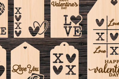 Σετ των 2 Intra απο ξύλο plywood 3mm-4mm πάχος – Δώρο δώρου Αγίου Βαλεντίνου Πακέτο κοπής με λέιζερ Δίασταση  20x20 cm INTRAFABR-86602282