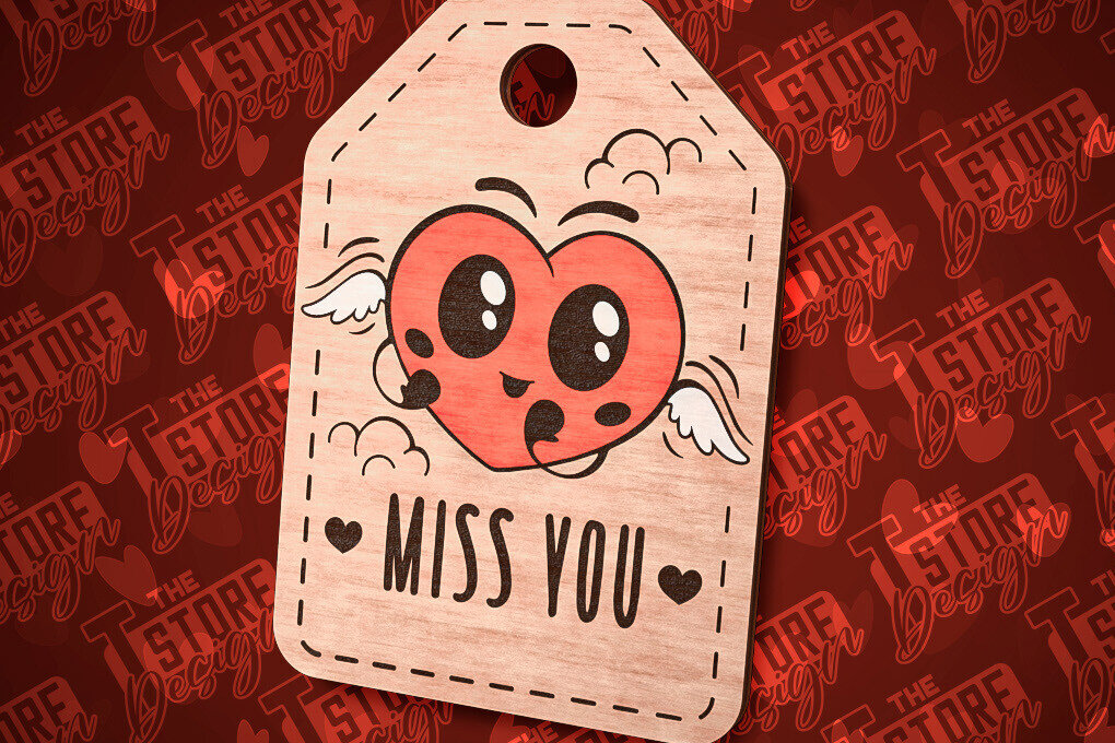 Σετ των 2 Intra απο ξύλο plywood 3mm-4mm πάχος – Δώρο Αγίου Βαλεντίνου  κοπής με λέιζερ |CNC Δίασταση  20x20 cm INTRAFABR-85205811