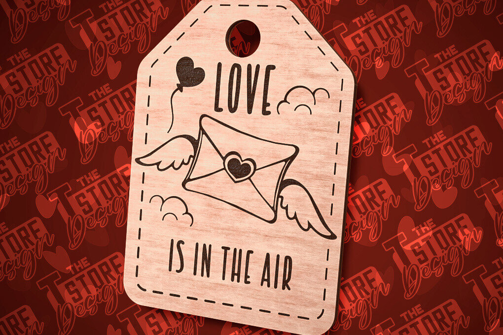 Σετ των 2 Intra απο ξύλο plywood 3mm-4mm πάχος – Δώρο Αγίου Βαλεντίνου  κοπής με λέιζερ |CNC Δίασταση  20x20 cm INTRAFABR-85205823