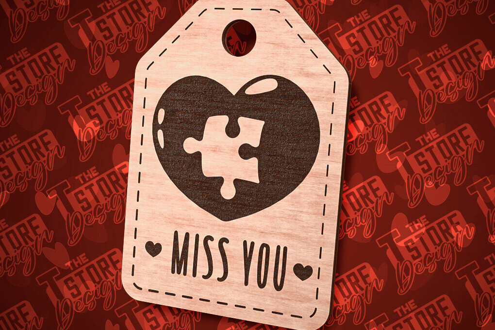 Σετ των 2 Intra απο ξύλο plywood 3mm-4mm πάχος – Δώρο Αγίου Βαλεντίνου  κοπής με λέιζερ |CNC Δίασταση  20x20 cm INTRAFABR-85205844