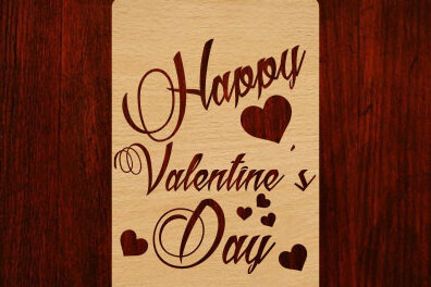 Σετ των 2 Intra απο ξύλο plywood 3mm-4mm πάχος – Ετικέτα δώρου Αγίου Βαλεντίνου Δίασταση  20x20 cm INTRAFABR-54678154