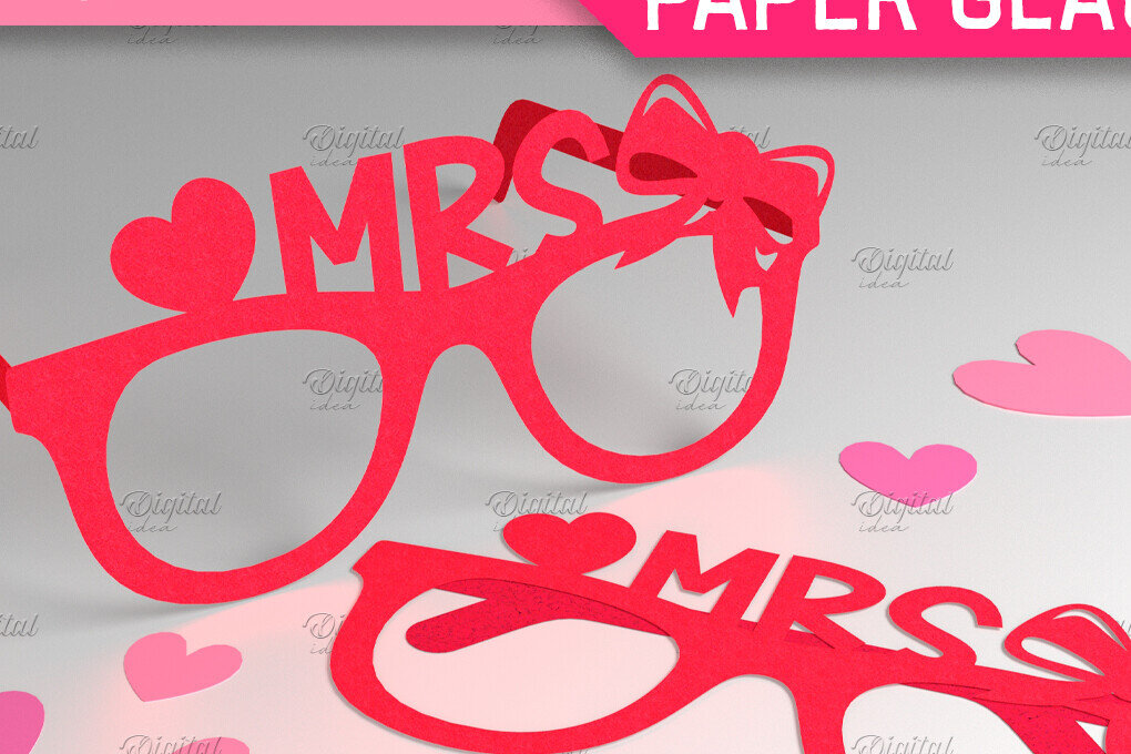 Σετ των 2 Intra απο ξύλο plywood 3mm-4mm πάχος – Γυαλιά Αγίου Βαλεντίνου. Τρισδιάστατα χάρτινα ποτήρια Δίασταση  20x20 cm INTRAFABR-85119887