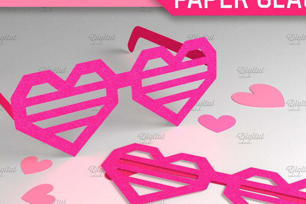 Σετ των 2 Intra απο ξύλο plywood 3mm-4mm πάχος – Γυαλιά Αγίου Βαλεντίνου. Τρισδιάστατα χάρτινα ποτήρια Δίασταση  20x20 cm INTRAFABR-85119933