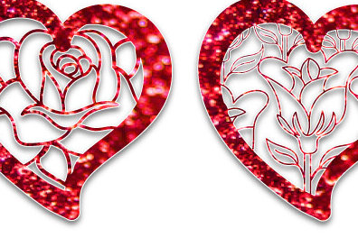 Σετ των 2 Intra απο ξύλο plywood 3mm-4mm πάχος – Πακέτο στολίδι για Αγίου Βαλεντίνου1266 Δίασταση  20x20 cm INTRAFABR-113029745