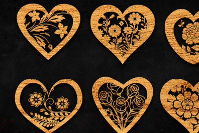 Σετ των 2 Intra απο ξύλο plywood 3mm-4mm πάχος – Πακέτο αρχείου Cut Valentine Heart Δίασταση  20x20 cm INTRAFABR-112195558