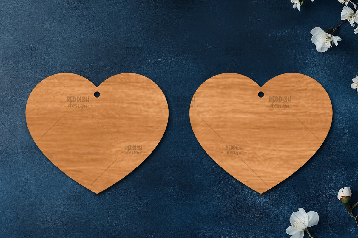 Σετ των 3 Intra απο ξύλο plywood 3mm-4mm πάχος – Σκουλαρίκια με πρότυπο καρδιάς Αγίου Βαλεντίνου2 Δίασταση  5x5 cm INTRAFABR-113921063