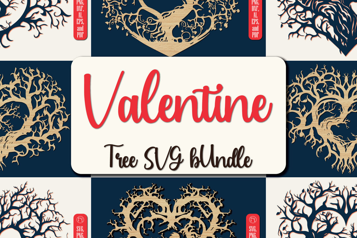 Σετ των 2 Intra απο ξύλο plywood 3mm-4mm πάχος – Πακέτο Δέντρο Καρδιάς Αγίου Βαλεντίνου Δίασταση  20x20 cm INTRAFABR-87115860