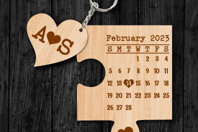 Σετ των 3 Intra απο ξύλο plywood 3mm-4mm πάχος – Κοπή με λέιζερ μπρελόκ Αγίου Βαλεντίνου Δίασταση  5x5 cm INTRAFABR-55137773