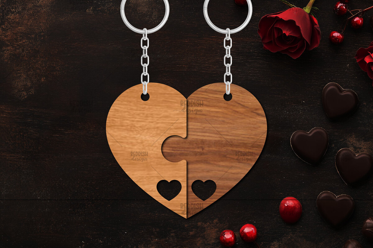 Σετ των 3 Intra απο ξύλο plywood 3mm-4mm πάχος – Κοπή λέιζερ με μπρελόκ Αγίου Βαλεντίνου Δίασταση  5x5 cm INTRAFABR-114247625