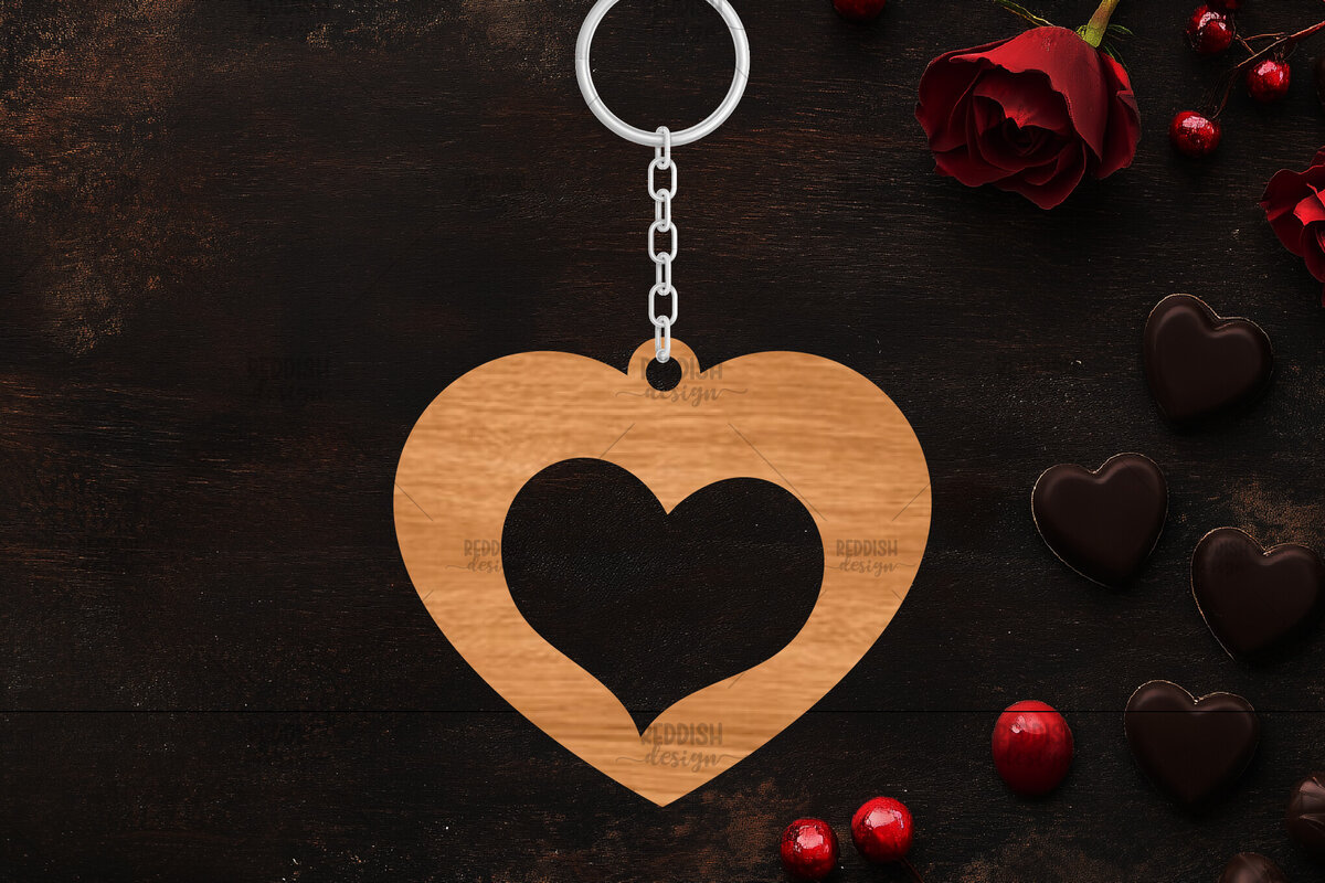 Σετ των 3 Intra απο ξύλο plywood 3mm-4mm πάχος – Κοπή λέιζερ με μπρελόκ Αγίου Βαλεντίνου Δίασταση  5x5 cm INTRAFABR-114247642