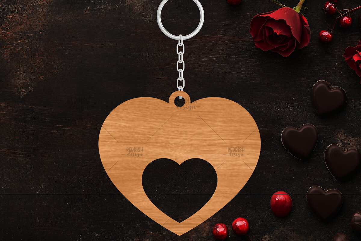 Σετ των 3 Intra απο ξύλο plywood 3mm-4mm πάχος – Κοπή λέιζερ με μπρελόκ Αγίου Βαλεντίνου Δίασταση  5x5 cm INTRAFABR-114247657