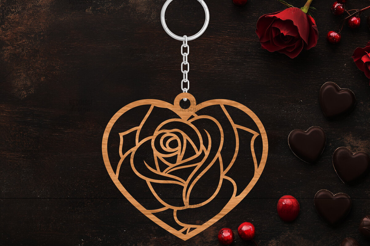 Σετ των 3 Intra απο ξύλο plywood 3mm-4mm πάχος – Κοπή λέιζερ με μπρελόκ Αγίου Βαλεντίνου Δίασταση  5x5 cm INTRAFABR-114319064