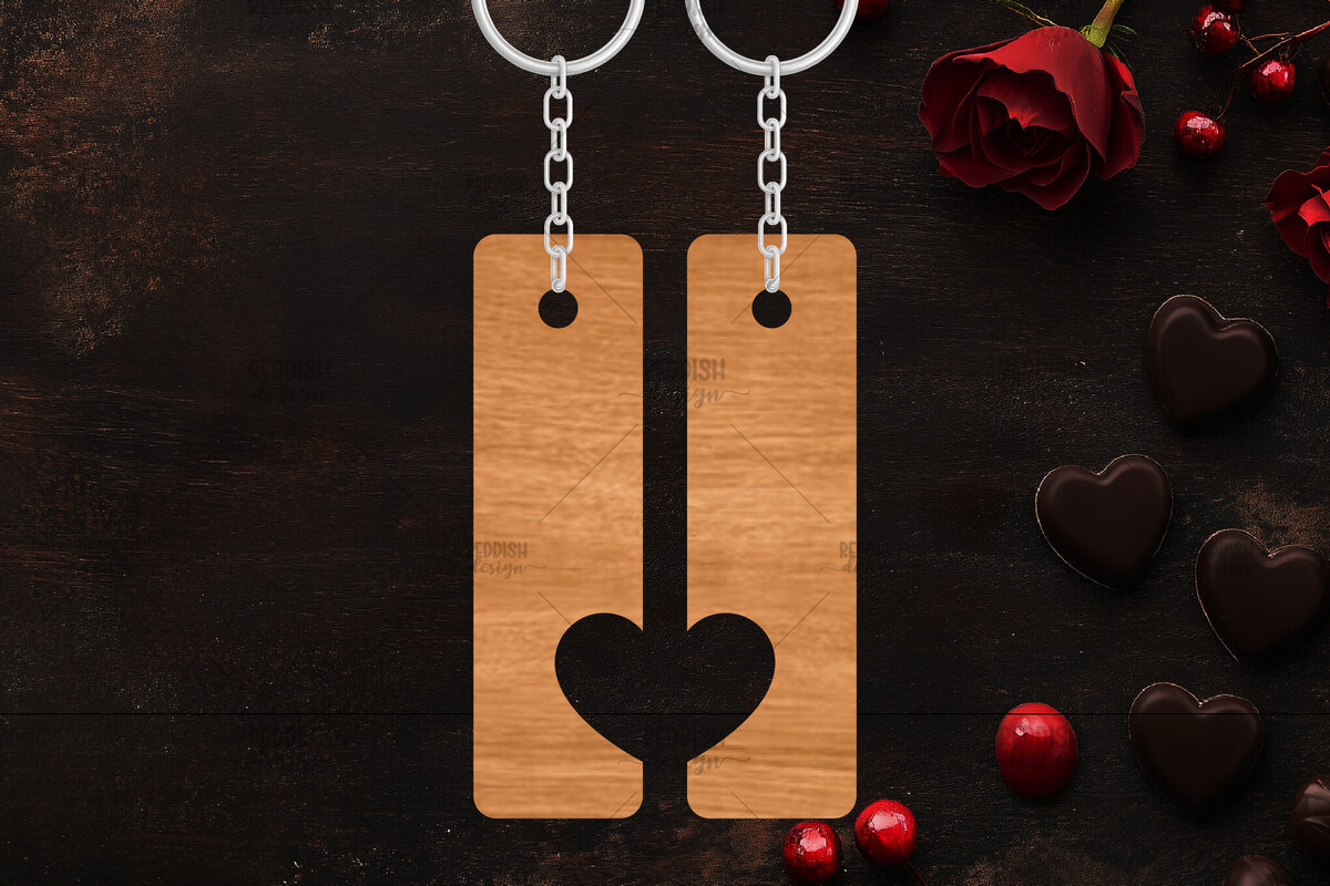 Σετ των 3 Intra απο ξύλο plywood 3mm-4mm πάχος – Κοπή λέιζερ με μπρελόκ Αγίου Βαλεντίνου Δίασταση  5x5 cm INTRAFABR-114247370