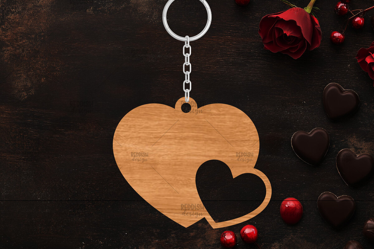 Σετ των 3 Intra απο ξύλο plywood 3mm-4mm πάχος – Κοπή λέιζερ με μπρελόκ Αγίου Βαλεντίνου Δίασταση  5x5 cm INTRAFABR-114319173