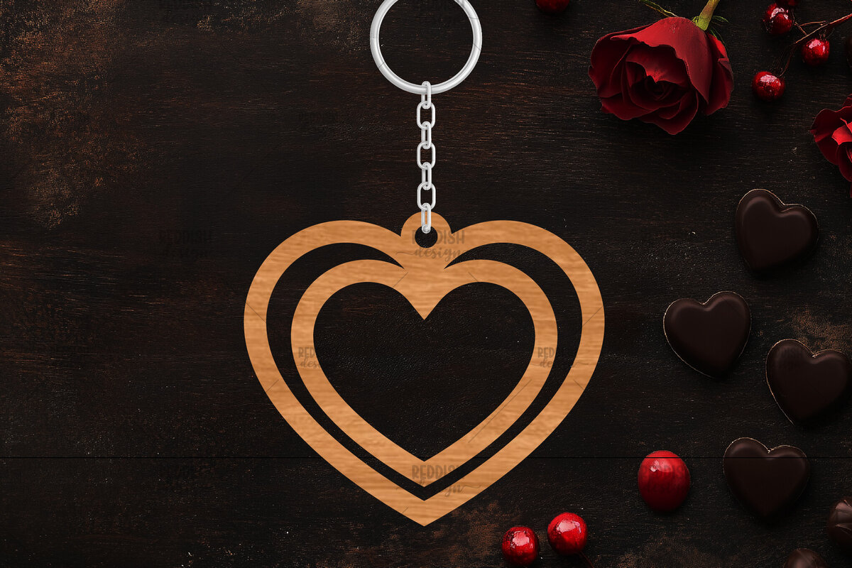 Σετ των 3 Intra απο ξύλο plywood 3mm-4mm πάχος – Κοπή λέιζερ με μπρελόκ Αγίου Βαλεντίνου Δίασταση  5x5 cm INTRAFABR-114319398