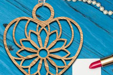 Σετ των 3 Intra απο ξύλο plywood 3mm-4mm πάχος – Μπρελόκ Valentine Δίασταση  5x5 cm INTRAFABR-86412153