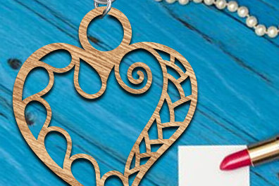 Σετ των 3 Intra απο ξύλο plywood 3mm-4mm πάχος – Μπρελόκ Valentine Δίασταση  5x5 cm INTRAFABR-86412156