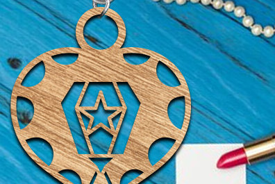 Σετ των 3 Intra απο ξύλο plywood 3mm-4mm πάχος – Μπρελόκ Valentine Δίασταση  5x5 cm INTRAFABR-86412185