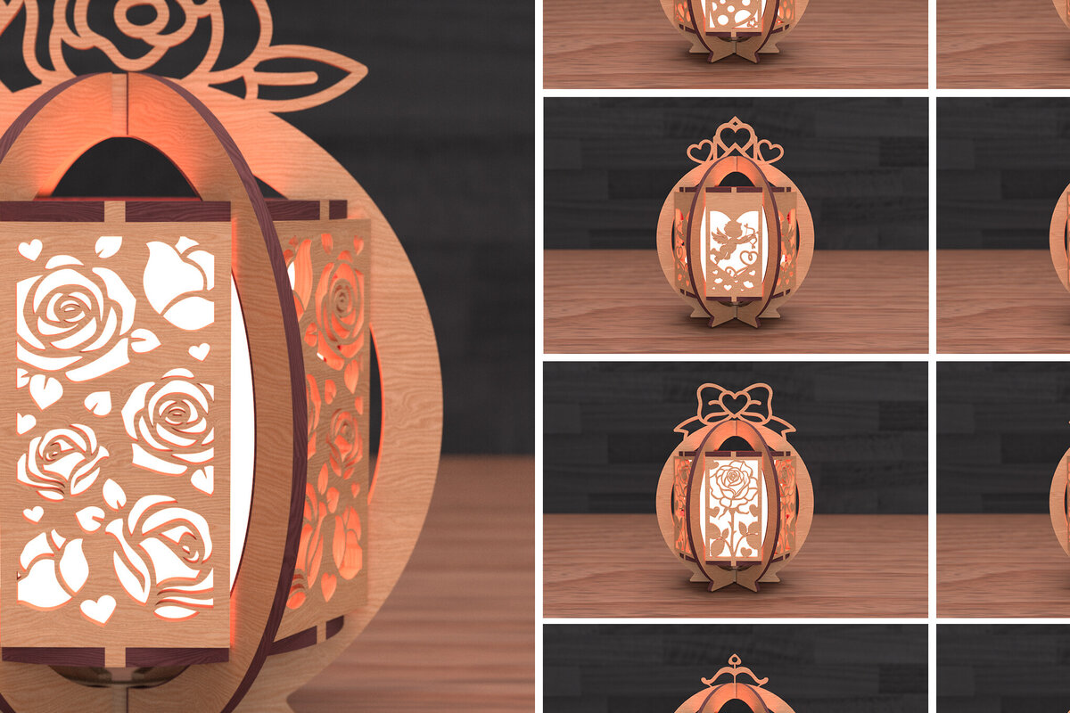 Σετ των 2 Intra απο ξύλο plywood 3mm-4mm πάχος – Πακέτο κοπής Laser Laser Valentine Δίασταση  20x20 cm INTRAFABR-111861121