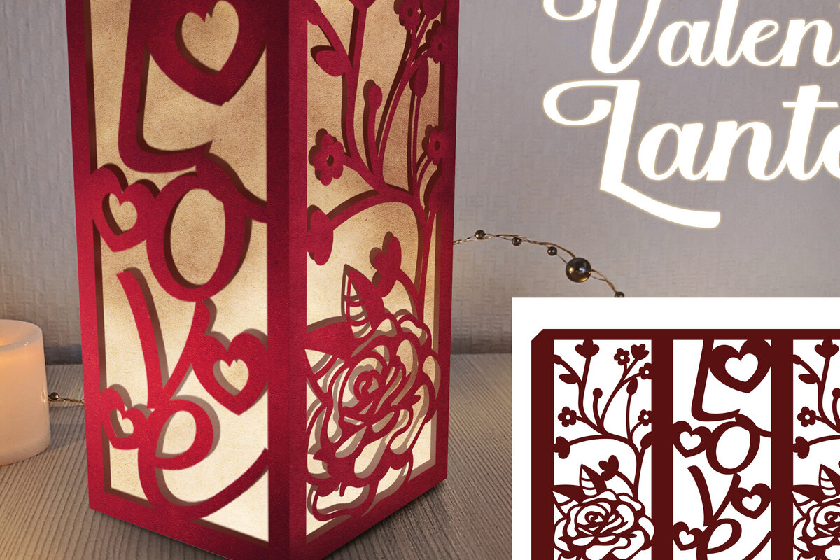Σετ των 2 Intra απο ξύλο plywood 3mm-4mm πάχος – Κόψιμο χαρτιού φαναριού Αγίου Βαλεντίνου. 3D Φανάρι Δίασταση  20x20 cm INTRAFABR-88752436