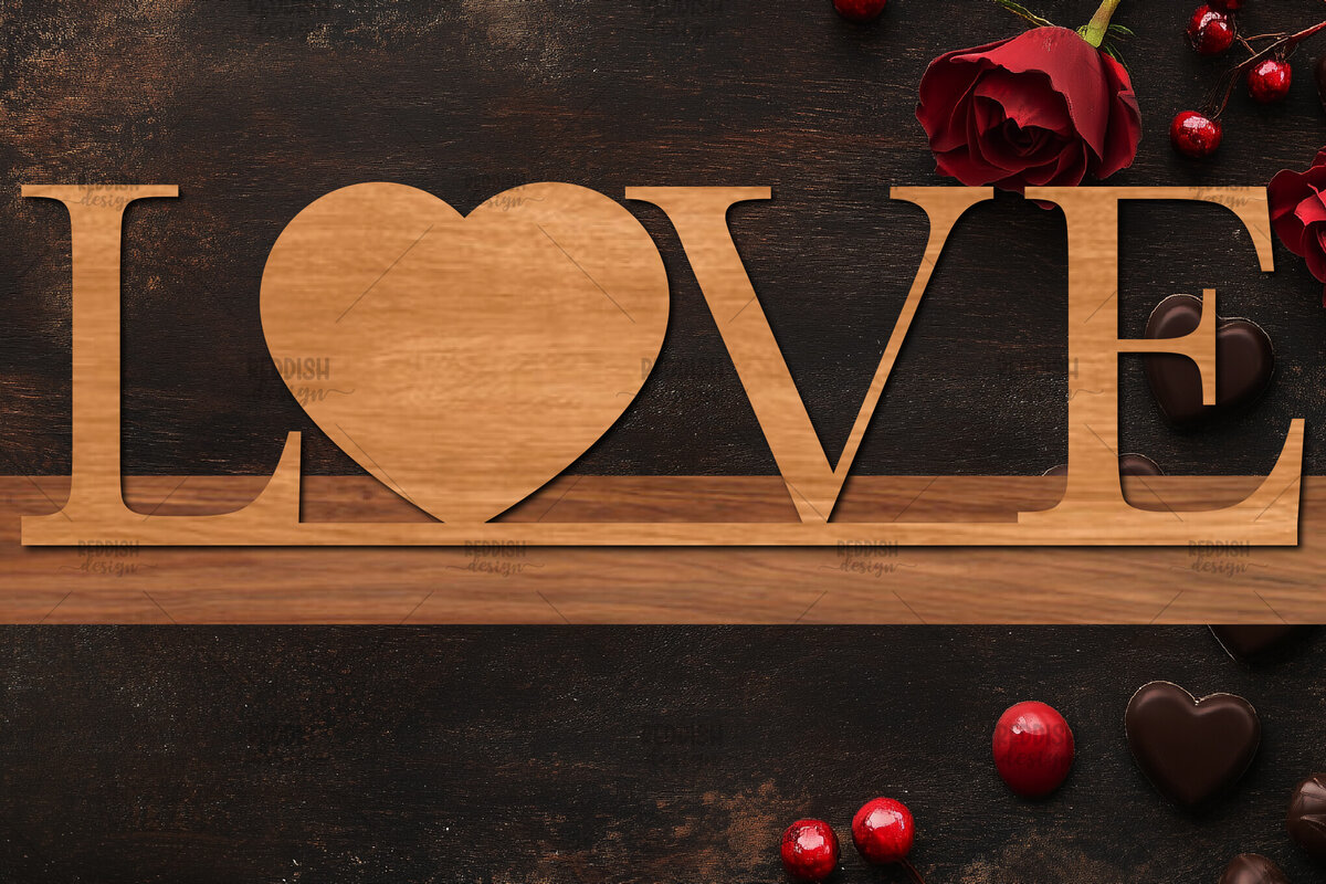 Σετ των 2 Intra απο ξύλο plywood 3mm-4mm πάχος – Βάση κοπής με λέιζερ Valentine, Valentine Δίασταση  20x20 cm INTRAFABR-114065769