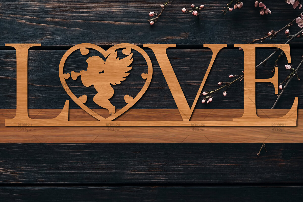 Σετ των 2 Intra απο ξύλο plywood 3mm-4mm πάχος – Βάση κοπής με λέιζερ Valentine, Valentine Δίασταση  20x20 cm INTRAFABR-114065474