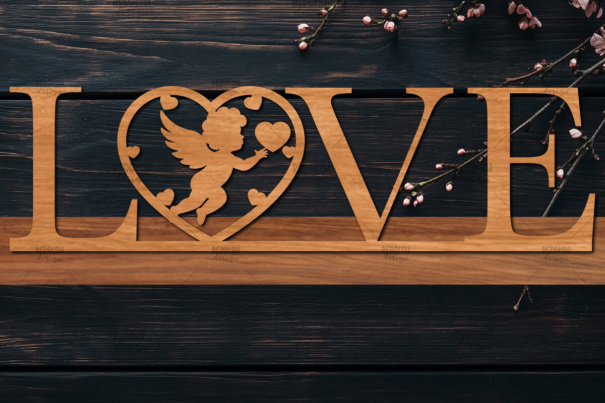 Σετ των 2 Intra απο ξύλο plywood 3mm-4mm πάχος – Βάση κοπής με λέιζερ Valentine, Valentine Δίασταση  20x20 cm INTRAFABR-114065507