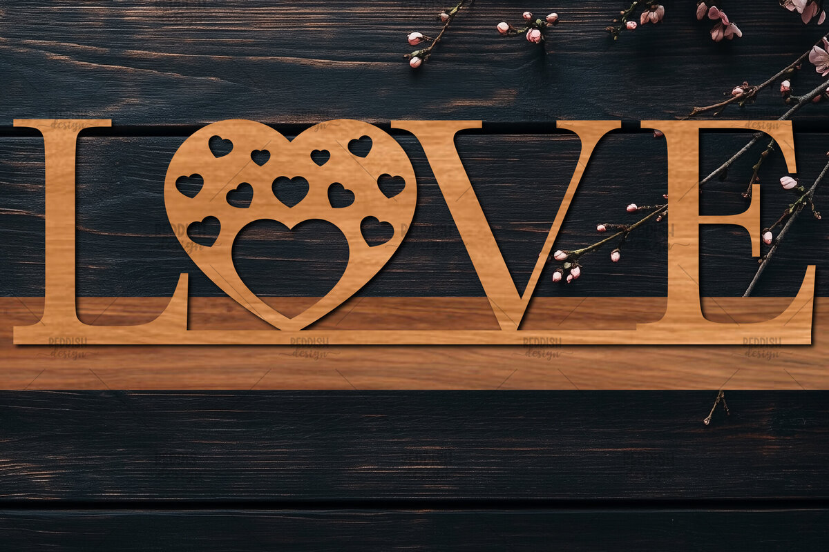 Σετ των 2 Intra απο ξύλο plywood 3mm-4mm πάχος – Βάση κοπής με λέιζερ Valentine, Valentine Δίασταση  20x20 cm INTRAFABR-114065641