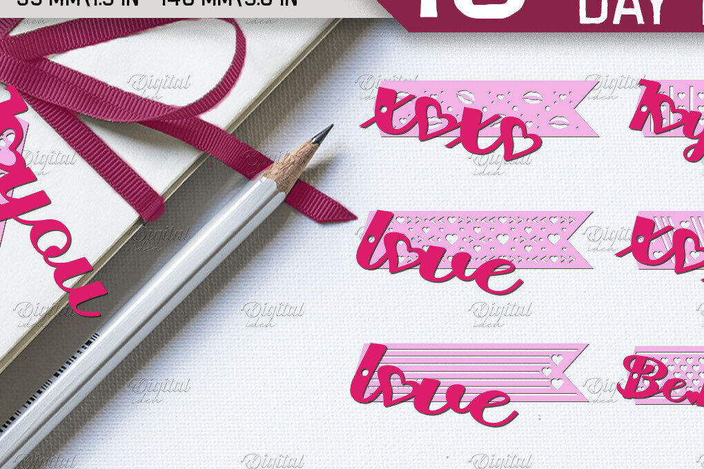 Σετ των 2 Intra απο ξύλο plywood 3mm-4mm πάχος – Πακέτο χάρτινης κοπής με ετικέτες Αγίου Βαλεντίνου Δίασταση  20x20 cm INTRAFABR-85915004