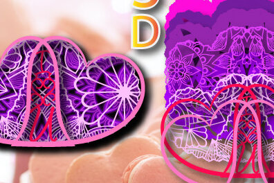 Σετ των 2 Intra απο ξύλο plywood 3mm-4mm πάχος – Valentine Love Mandala 3D Shadow Box Δίασταση  20x20 cm INTRAFABR-24031735