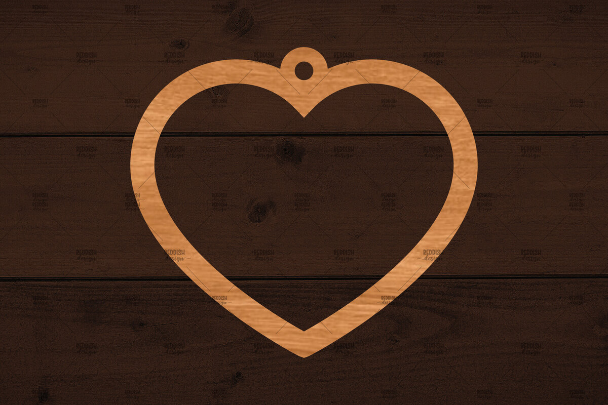 Σετ των 2 Intra απο ξύλο plywood 3mm-4mm πάχος – Στολίδι Αγίου Βαλεντίνου, Κοπή λέιζερ, Καρδιά Δίασταση  20x20 cm INTRAFABR-113802697