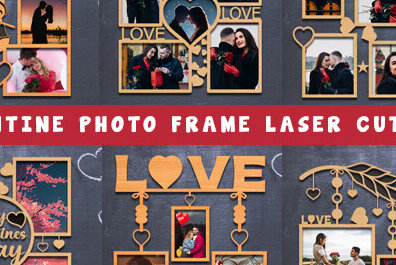 Σετ των 2 Intra απο ξύλο plywood 3mm-4mm πάχος – Πακέτο αποκοπής με λέιζερ κορνίζας για τον Άγιο Βαλεντίνο Δίασταση  20x20 cm INTRAFABR-88058673