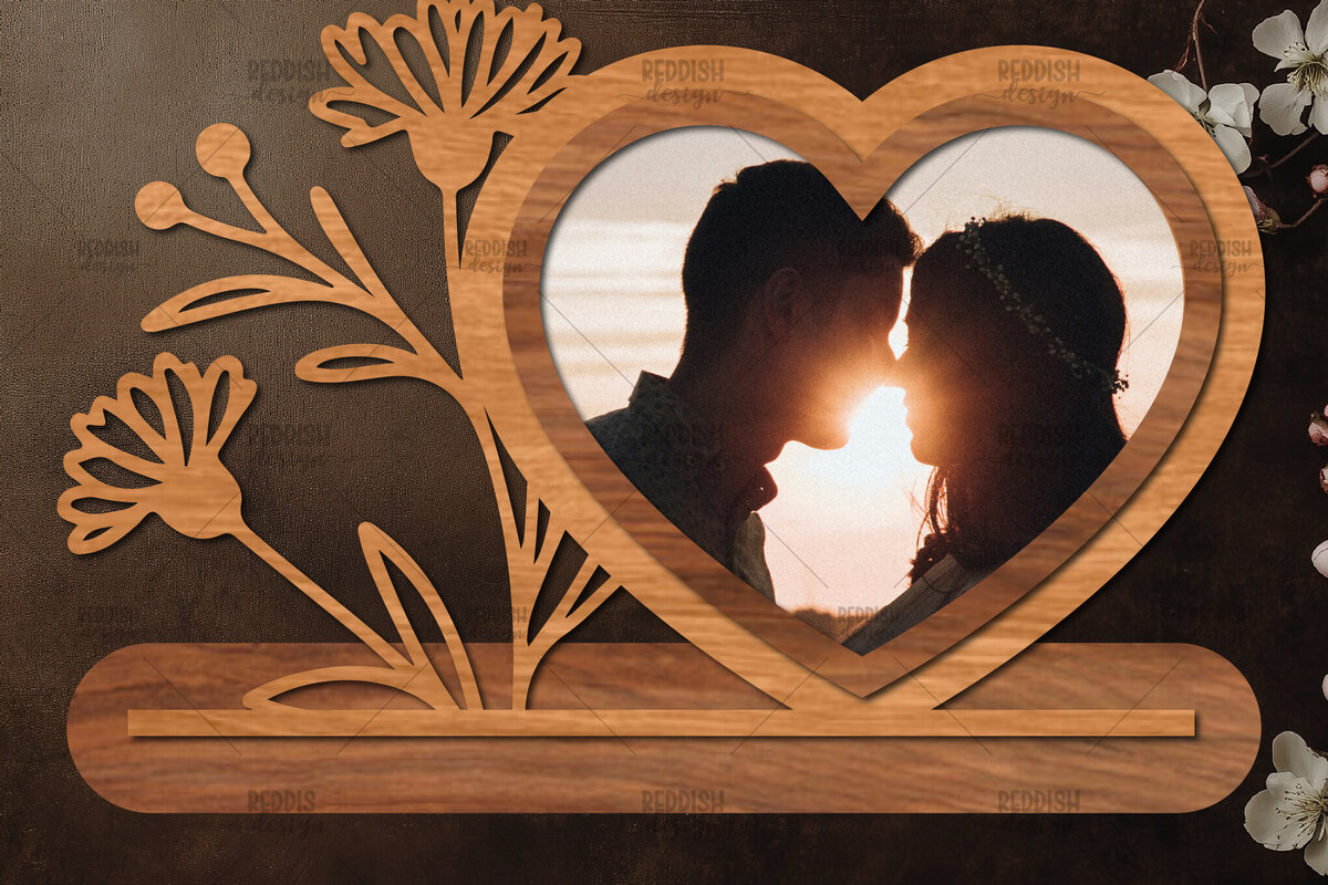 Σετ των 2 Intra απο ξύλο plywood 3mm-4mm πάχος – Βάση κοπής με λέιζερ κορνίζα Αγίου Βαλεντίνου Δίασταση  20x20 cm INTRAFABR-114358717