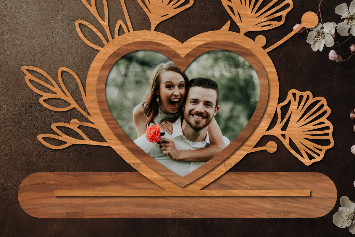 Σετ των 2 Intra απο ξύλο plywood 3mm-4mm πάχος – Βάση κοπής με λέιζερ κορνίζα Αγίου Βαλεντίνου Δίασταση  20x20 cm INTRAFABR-114358752