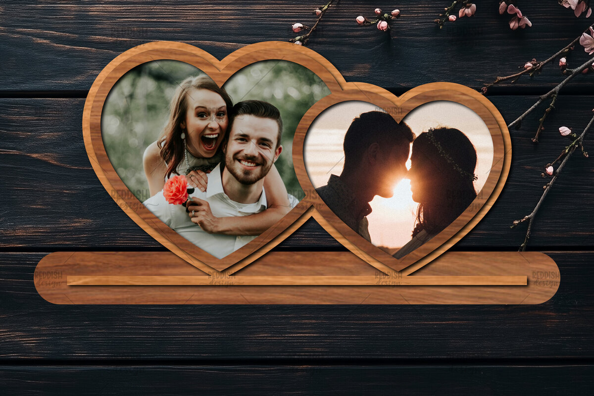 Σετ των 2 Intra απο ξύλο plywood 3mm-4mm πάχος – Βάση κοπής με λέιζερ κορνίζα Αγίου Βαλεντίνου Δίασταση  20x20 cm INTRAFABR-114358251