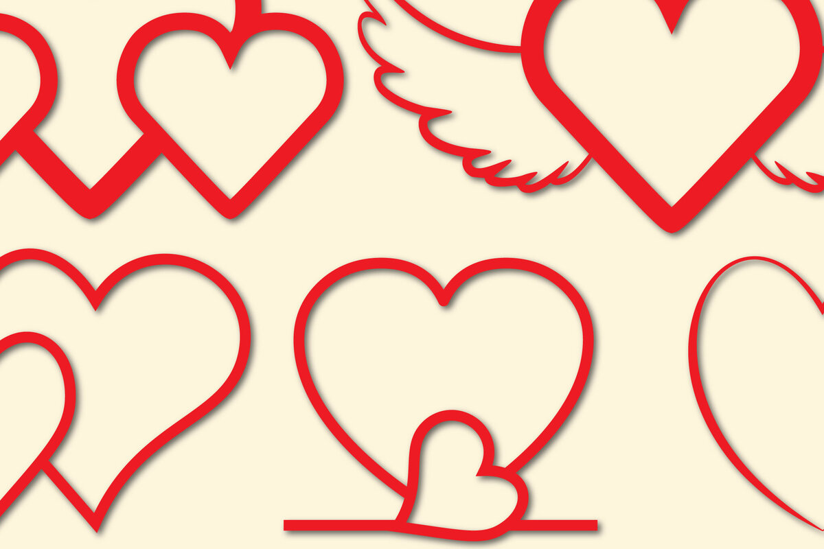 Σετ των 2 Intra απο ξύλο plywood 3mm-4mm πάχος – Πακέτο Κορνίζας Αγίου Βαλεντίνου Δίασταση  20x20 cm INTRAFABR-86021835