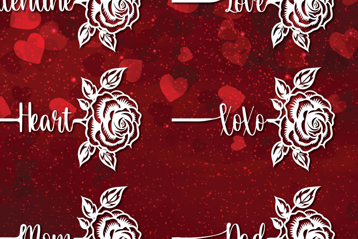 Σετ των 2 Intra απο ξύλο plywood 3mm-4mm πάχος – Πακέτο με Valentine Rose Δίασταση  20x20 cm INTRAFABR-87157101