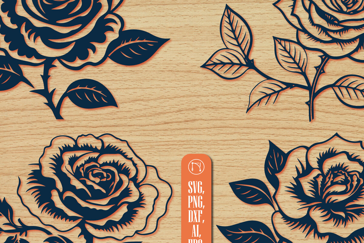 Σετ των 2 Intra απο ξύλο plywood 3mm-4mm πάχος – Πακέτο με Valentine Rose Δίασταση  20x20 cm INTRAFABR-87179710