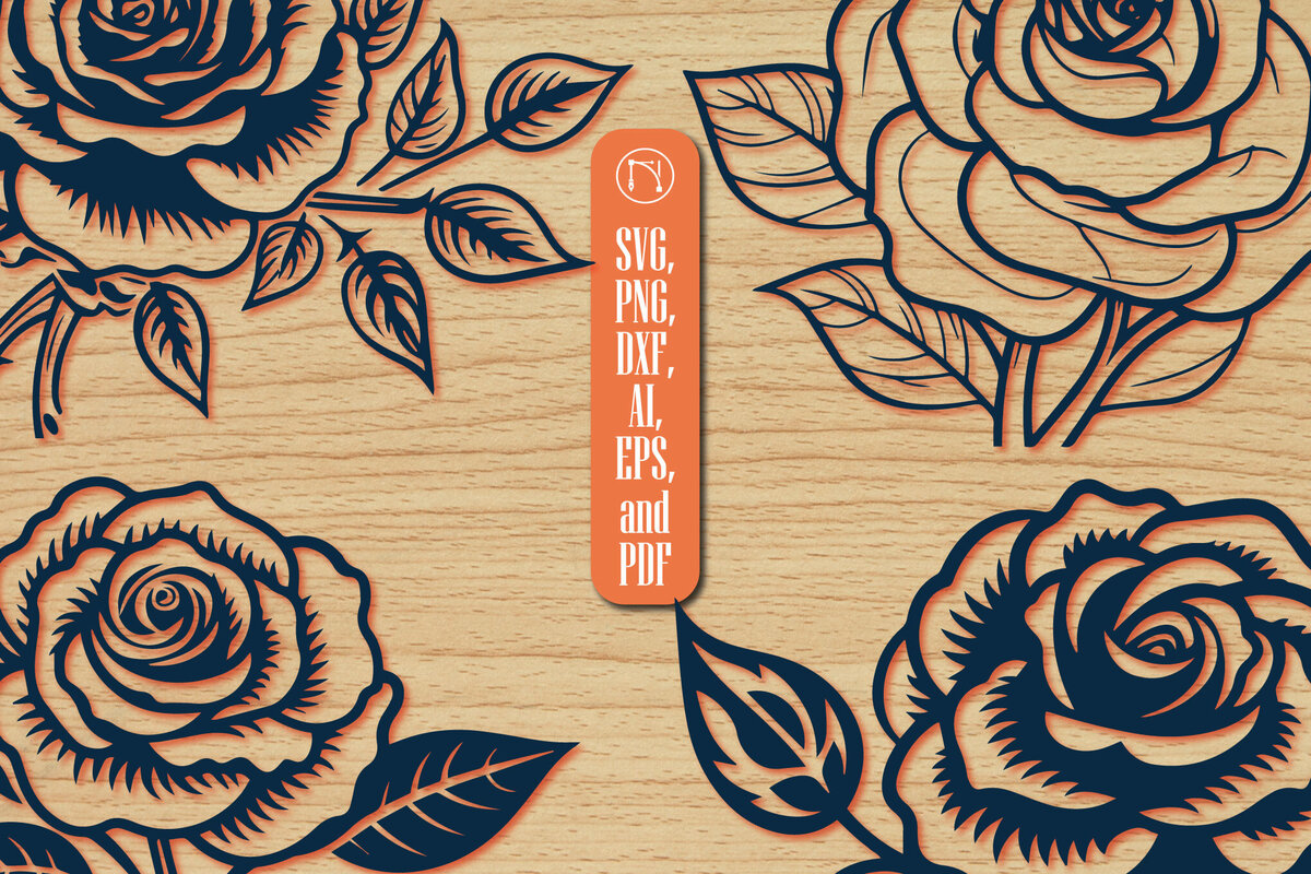 Σετ των 2 Intra απο ξύλο plywood 3mm-4mm πάχος – Πακέτο με Valentine Rose Δίασταση  20x20 cm INTRAFABR-87179900