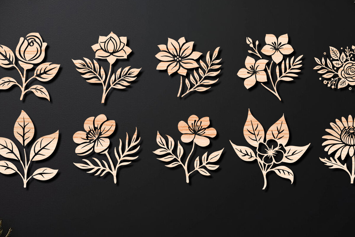 Σετ των 2 Intra απο ξύλο plywood 3mm-4mm πάχος – Πακέτο με Valentine Rose Δίασταση  20x20 cm INTRAFABR-111885026