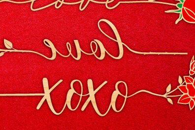 Intra απο ξύλο plywood 3mm-4mm πάχος – Valentine Rose Design Δίασταση  40x30 cm INTRAFABR-23976944