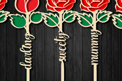 Σετ των 2 Intra απο ξύλο plywood 3mm-4mm πάχος – Valentine Rose Cut Επεξεργάσιμο Κείμενο1304 Δίασταση  20x20 cm INTRAFABR-113985793