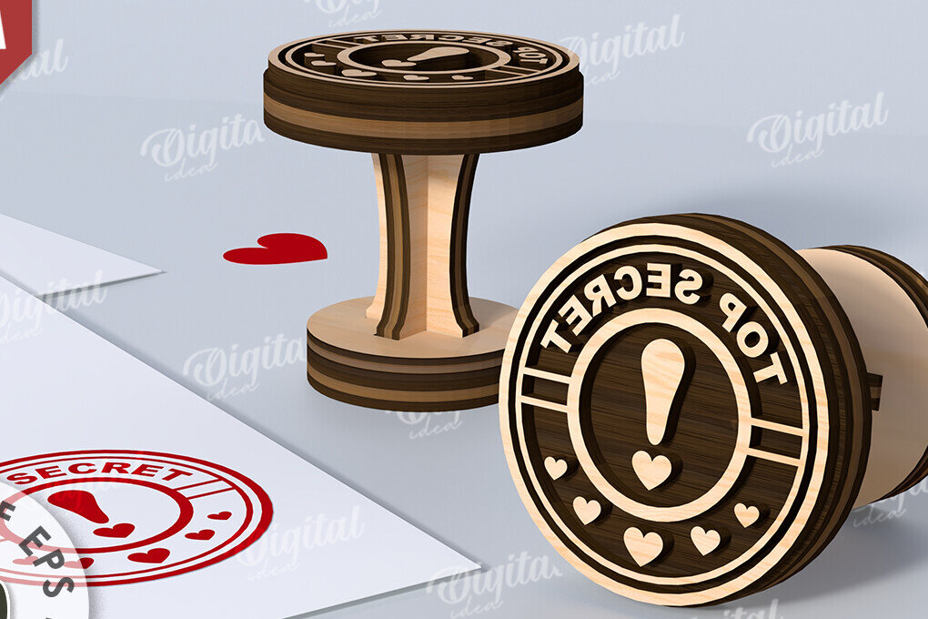 Σετ των 2 Intra απο ξύλο plywood 3mm-4mm πάχος – Σφραγίδα Αγίου Βαλεντίνου. Αγαπήστε το Δίασταση  20x20 cm INTRAFABR-114873338