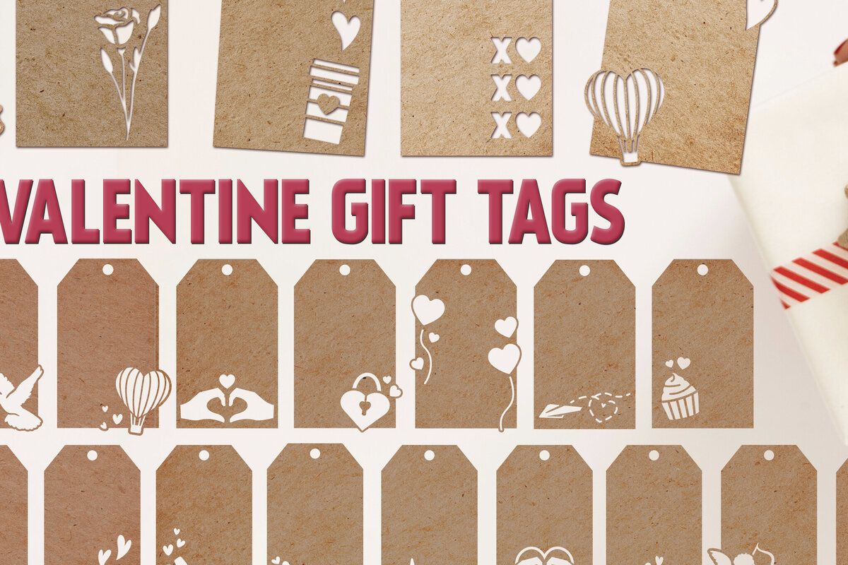 Σετ των 2 Intra απο ξύλο plywood 3mm-4mm πάχος – Valentine Tags Bundle Paper cut Δίασταση  20x20 cm INTRAFABR-88591510