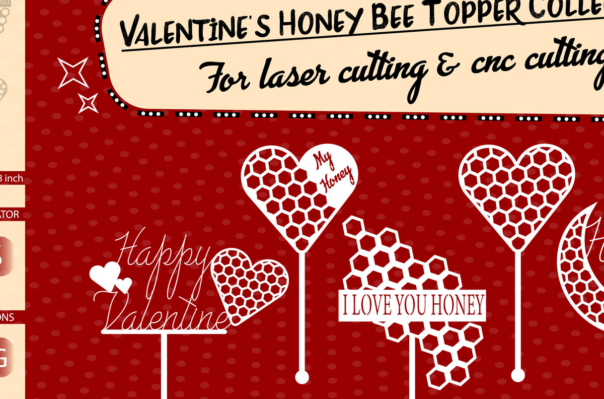 Σετ των 2 Intra απο ξύλο plywood 3mm-4mm πάχος – Συλλογή Valentine Topper Δίασταση  20x20 cm INTRAFABR-29581381