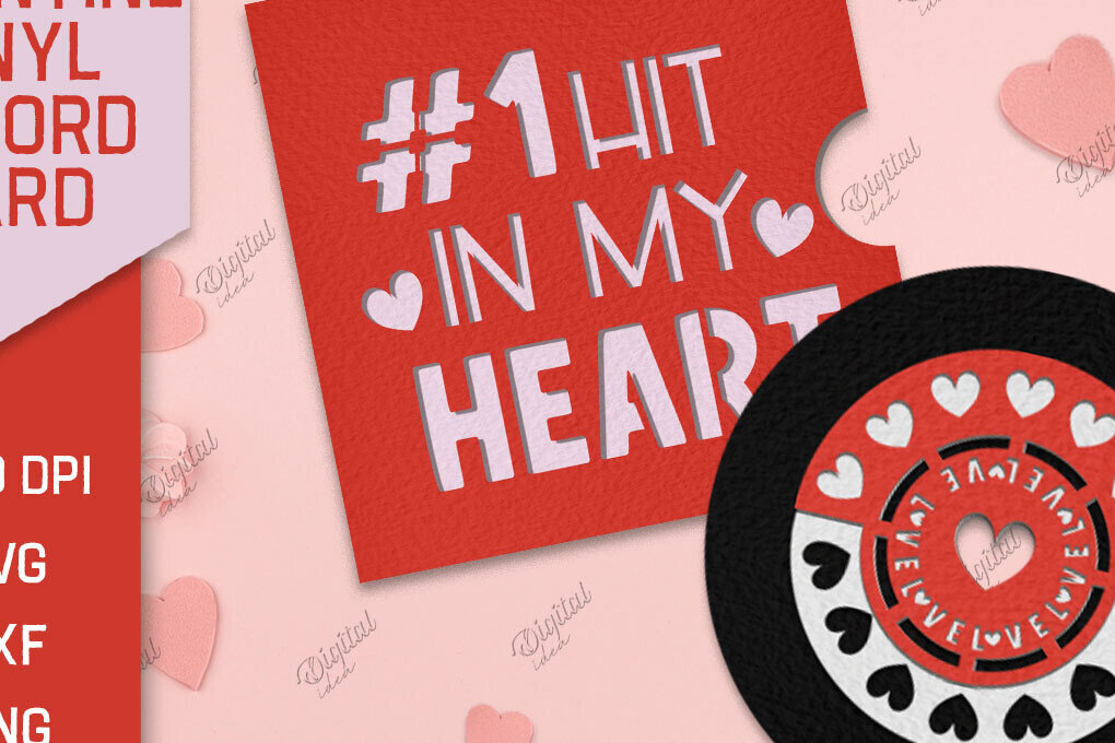 Σετ των 2 Intra απο ξύλο plywood 3mm-4mm πάχος – Χαρτί κοπής καρτών βινυλίου Valentine Δίασταση  20x20 cm INTRAFABR-85066822