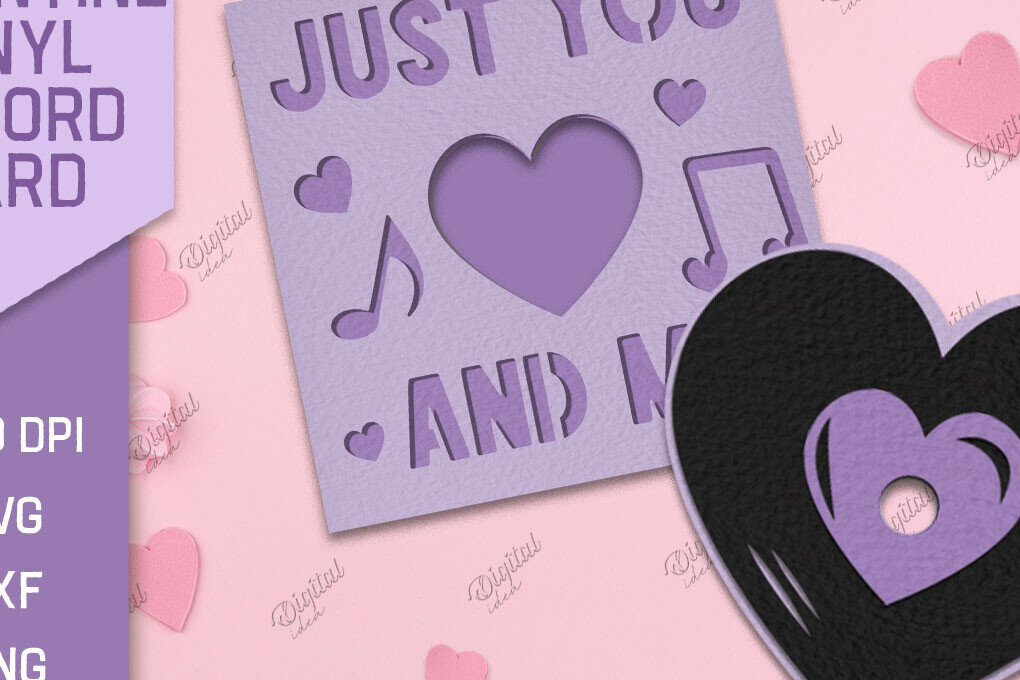 Σετ των 2 Intra απο ξύλο plywood 3mm-4mm πάχος – Χαρτί κοπής καρτών βινυλίου Valentine Δίασταση  20x20 cm INTRAFABR-85066985