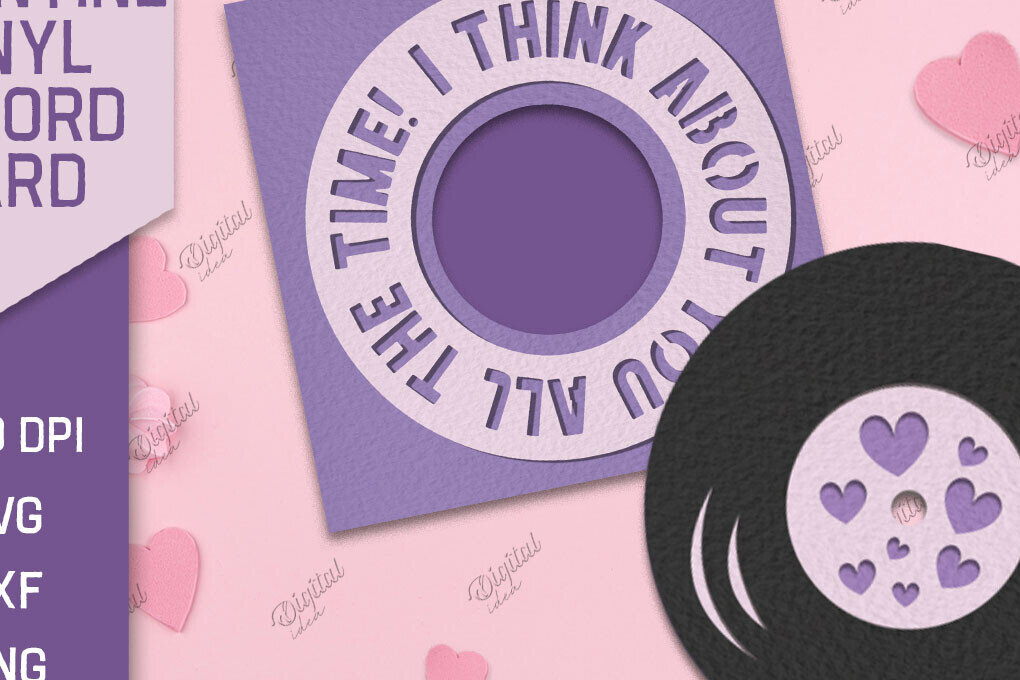 Σετ των 2 Intra απο ξύλο plywood 3mm-4mm πάχος – Χαρτί κοπής καρτών βινυλίου Valentine Δίασταση  20x20 cm INTRAFABR-85067094