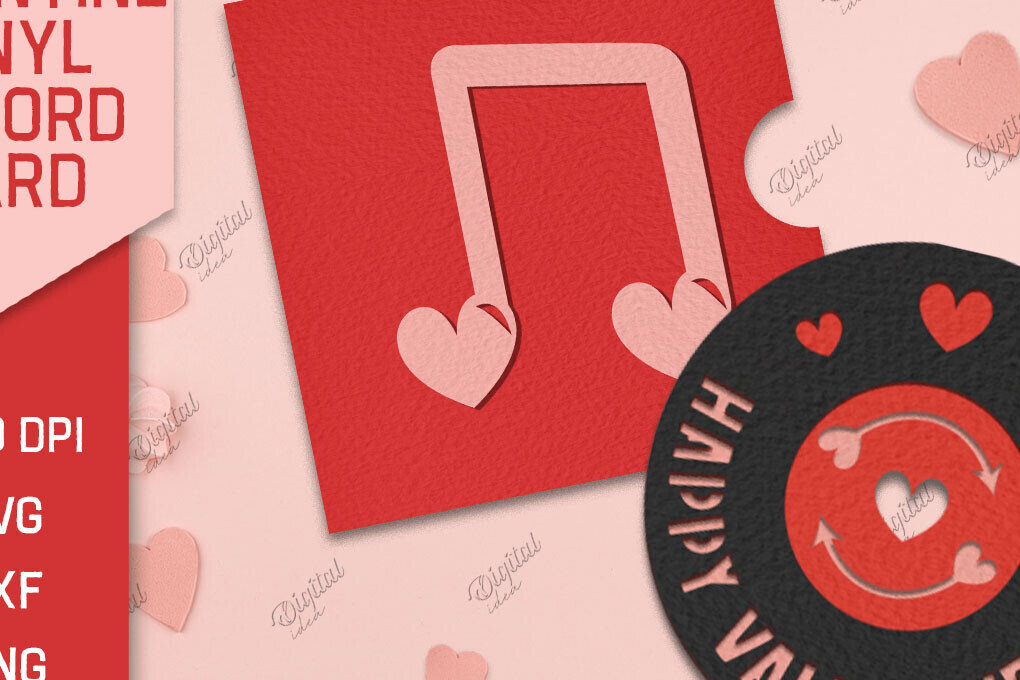 Σετ των 2 Intra απο ξύλο plywood 3mm-4mm πάχος – Χαρτί κοπής καρτών βινυλίου Valentine Δίασταση  20x20 cm INTRAFABR-85067185